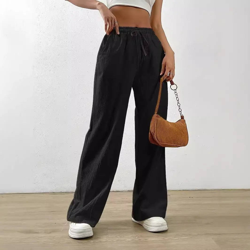 All Match Solid Color Wide Leg Pants EverBillion