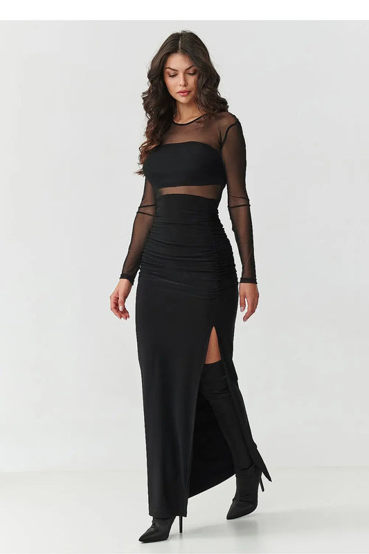 Long dress model 218306 Makadamia