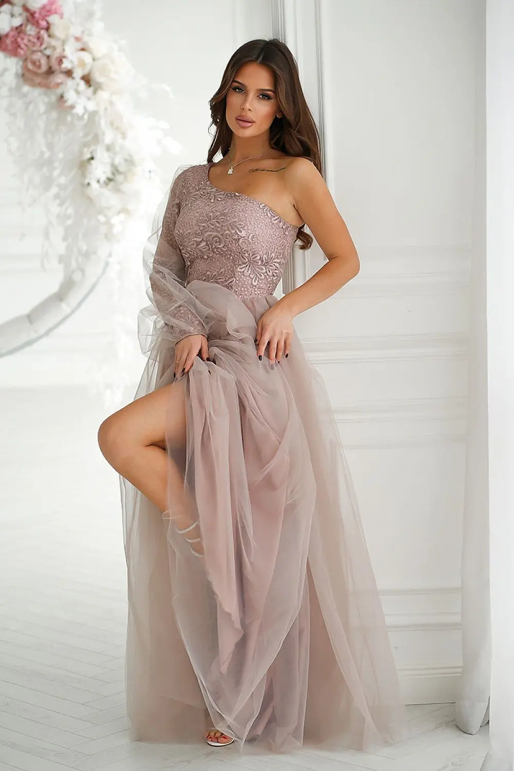 Long dress model 192637 Bicotone