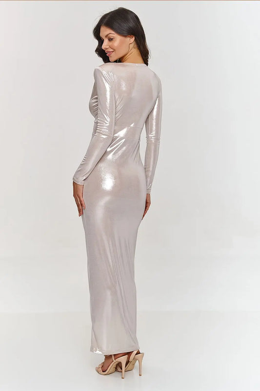 Long dress model 209575 Makadamia