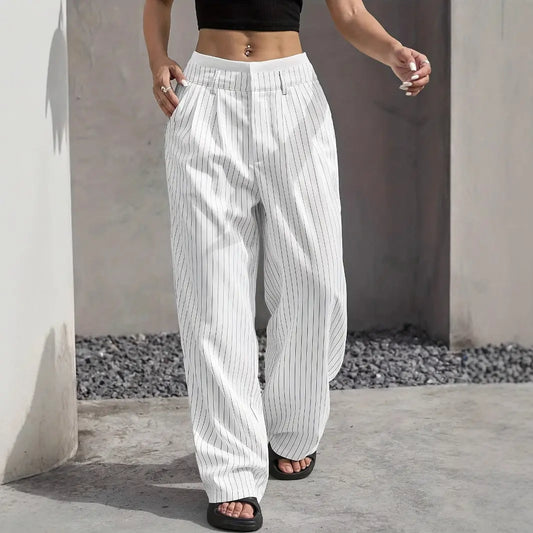 Simple Loose Drooping Straight Leg Pants EverBillion