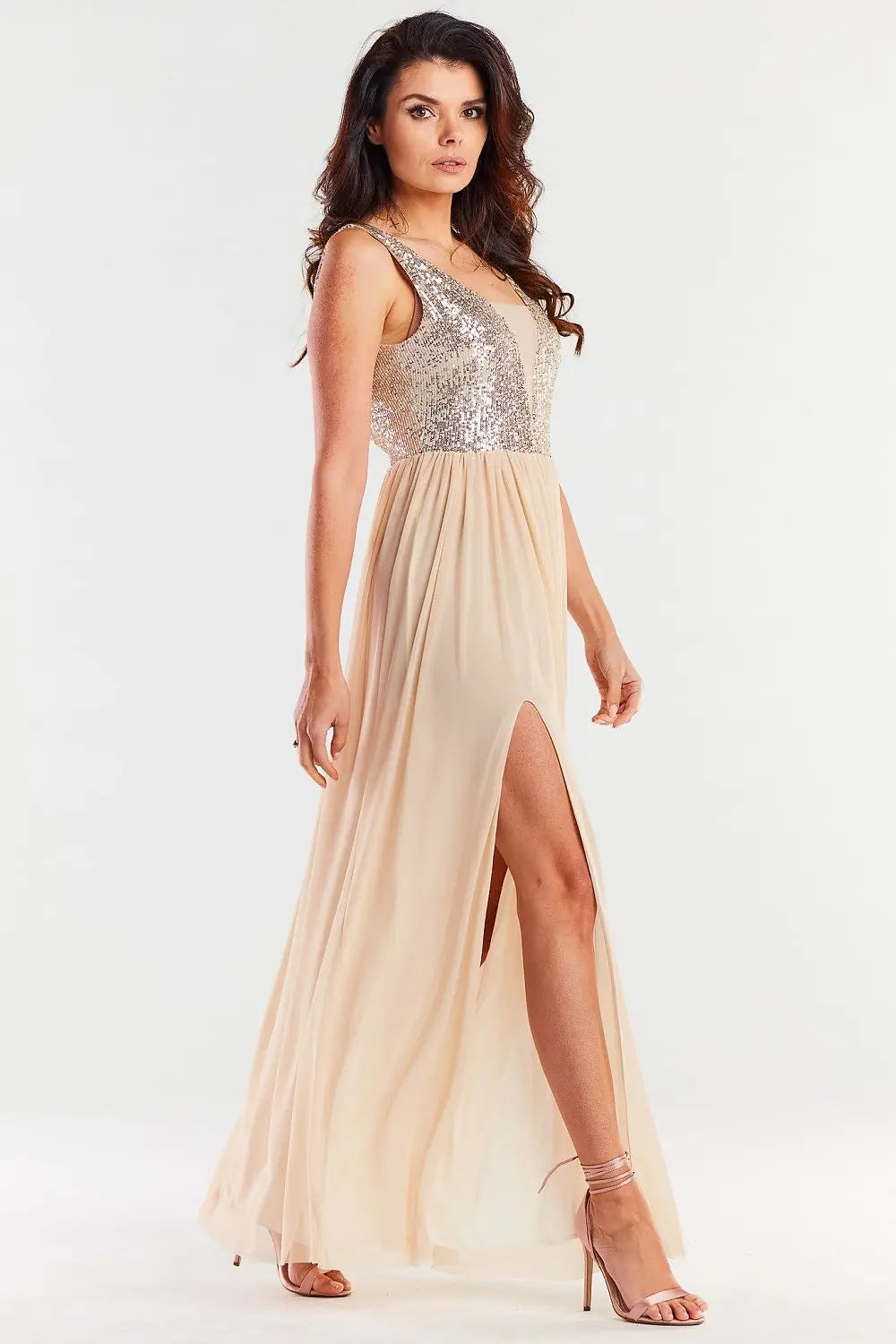  Long dress model 174302 awama 